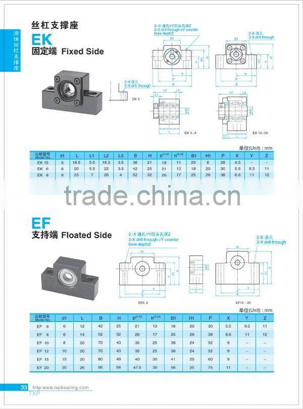 EK10 Competitive price stock supplier support unit of ball screw for Locating bearing device