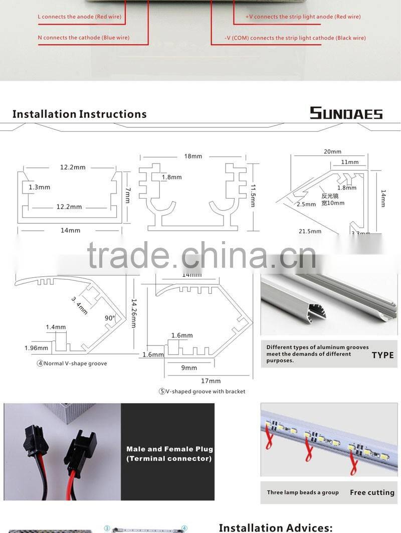 LED strip light SMD2835 72leds/m Wholesale led light bar DC12V led bar light led rigid bar