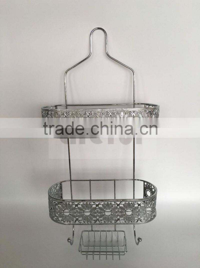 Shower caddy, chrome painting of Silver.. Metal