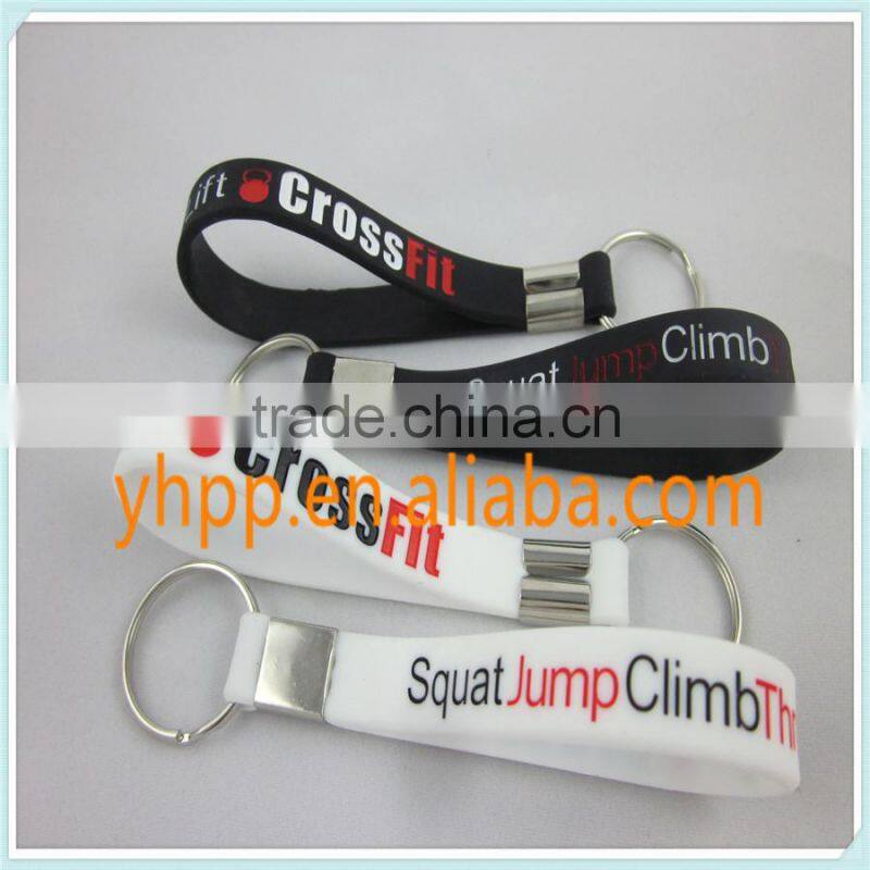 Custom Squat Jump Climb Throw Lift CrossFit Cross Fit silicone wristband key tag holder