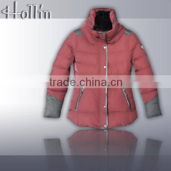 Women down jacket with belt and high quality 2016