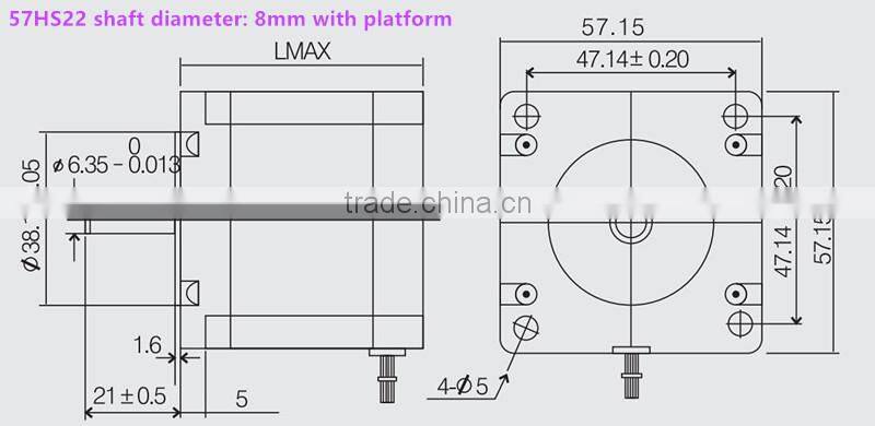 Leadshine stepper motor 57HS22-L cnc stepper motor low cost stepper motor