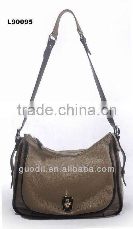 Classic pebble grain cow leather designer bags casual cheap cross body bag