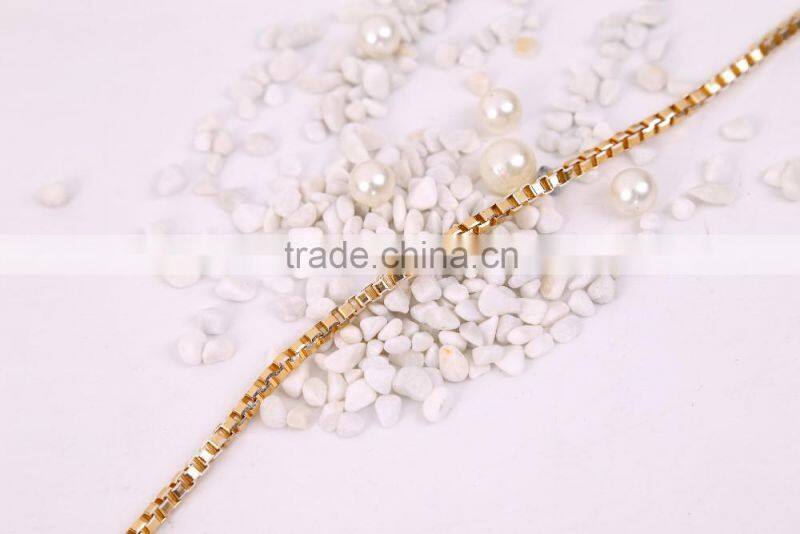 2016 High Quality Aluminum, Brass, Stainless Steel Box Chain For Body Chain Fewelry