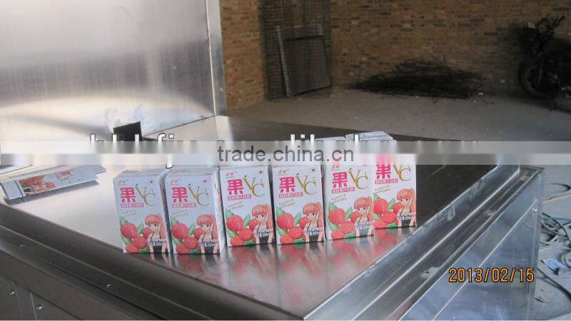 cangzhou factory supply 250ml slim shape juice carton with straw filling packing machine