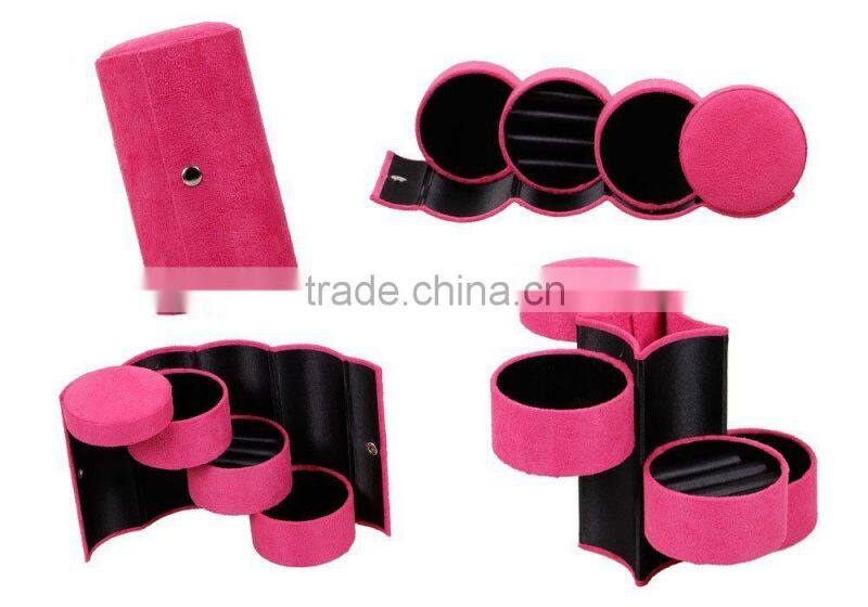 Cylindrical Jewelry Box / Jewelry Organizer for Travel