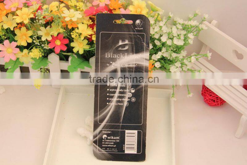 teenagers /round black wooden HB pencil/removing film printed /blister paper card/Wooden hb pencil