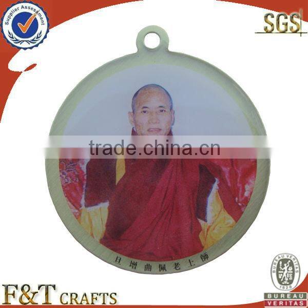 cheap no minimum stainless steel offset print keychain promotion for business gift