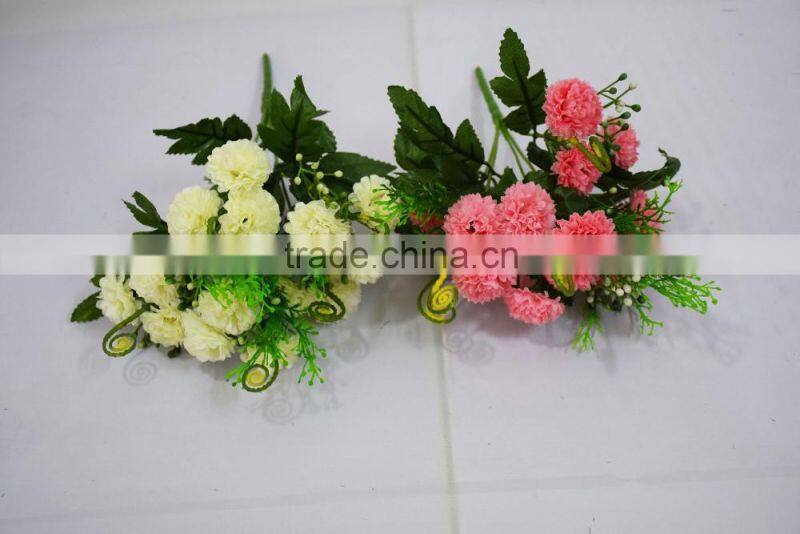 Mini silk flower natual touch carnation cut flower prices for wedding/home decoration