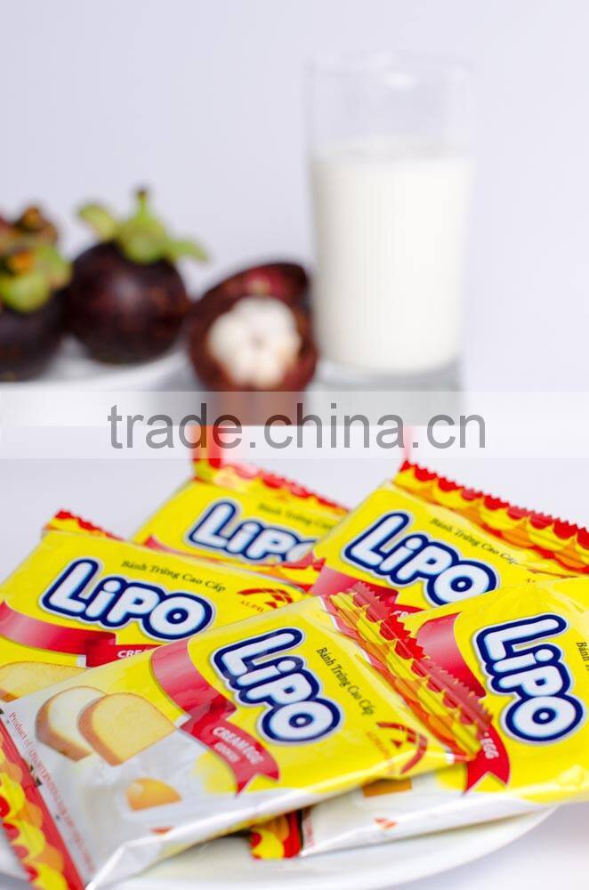 LIPO Cream 135g/bag Egg Cookie - DELICIOUS BISCUITS