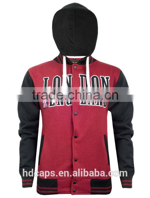 Custom fashion two color hoodies/custom made hoodies