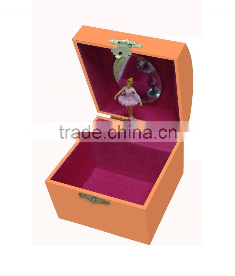 New design Small Oval shaped jewellery dancing cube music box