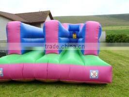 double lanes inflatable bungee run equipment