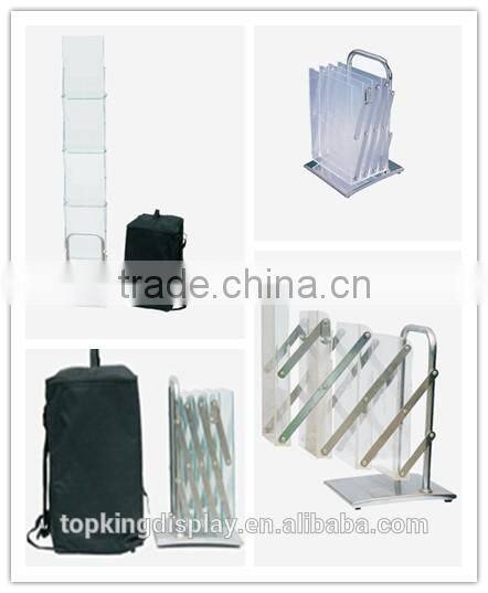 High Quality Protable Acrylic/ABS Literature Stand Fast Assemble Brochure Holder Display Stands