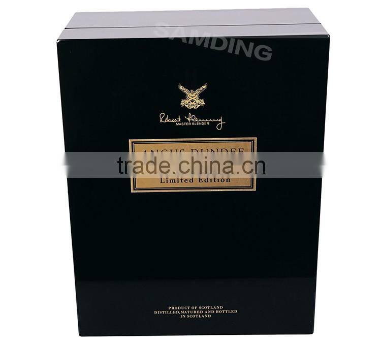 Good quality black wood box wine wholesale