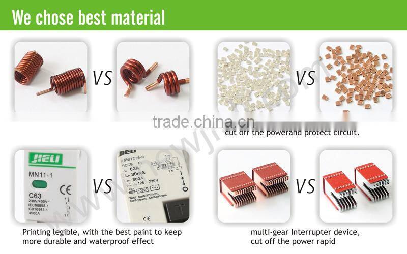 JIELI brand F8 type Low voltage Residual Current Circuit Breaker RCCB