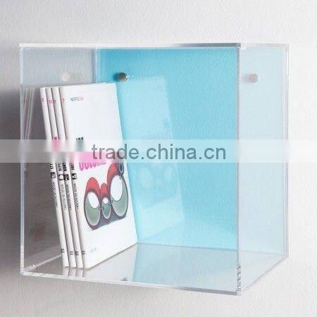 innovative wall mount acrylic display cube shelves manufacturer for book