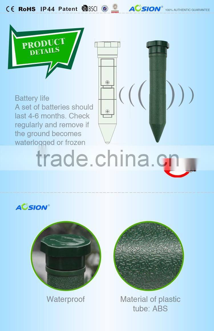 Top rated Plastic Mini Tube outdoor vibrating sonic battery operated electronic snake repellent