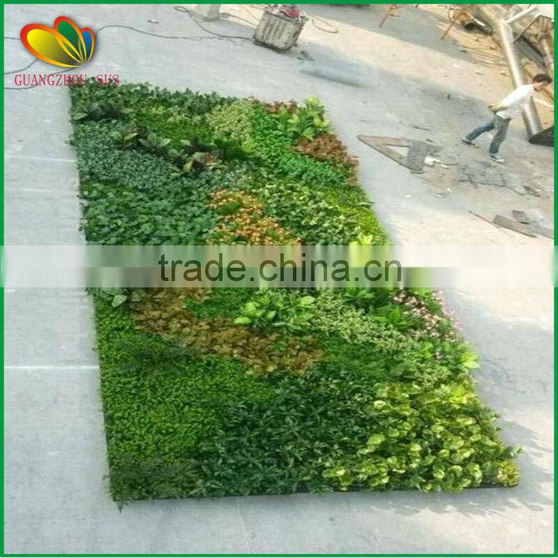 vertical plastic green wall artificial plant wall for interior decoration