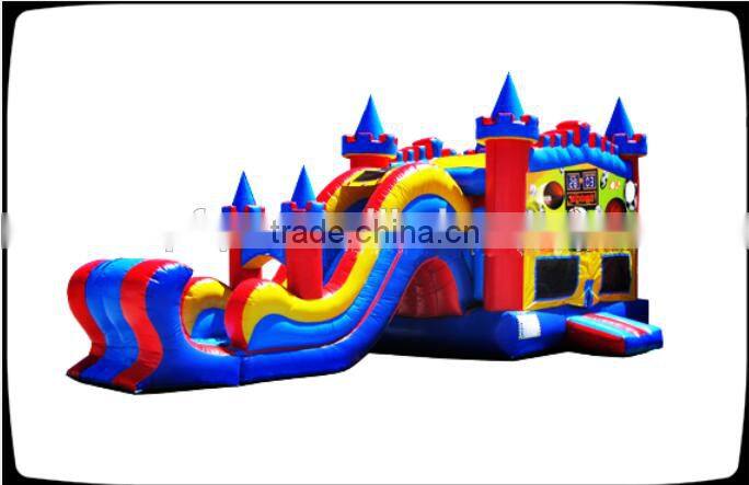 lovely inflatable bouncer with slide /inflatale jumping castle
