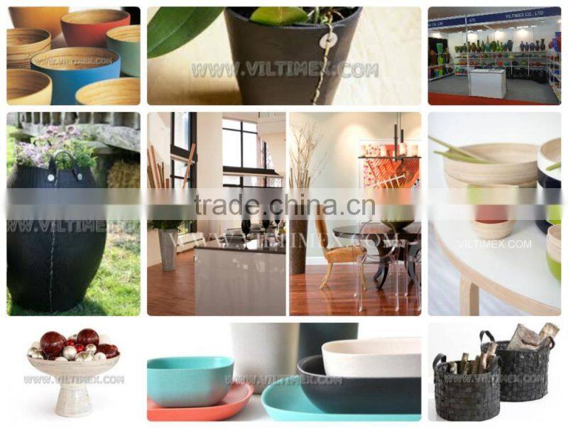 Bamboo Lacquered Fruit Plate In Assorted Colors contemporary-fruit-bowls