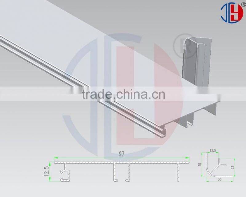 Brushed bright aluminum Skirting board for flooring