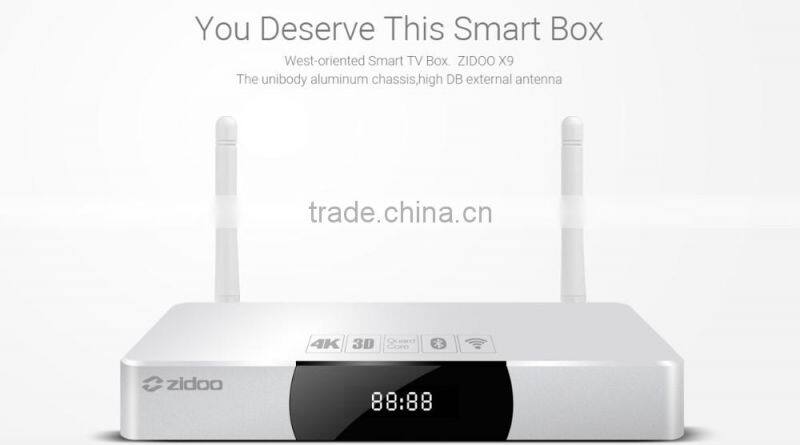 Full HD ZIDOO X9 Android TV Box 4K TV, 1080p Recorder, MSTAR Quad Core 2GB RAM Support Wi-Fi Blutooth4.0 KODI