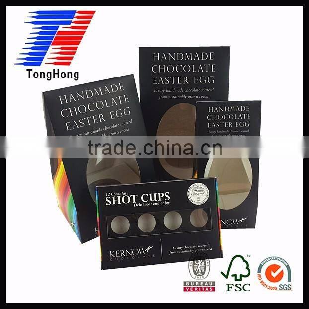 many size balck printing with window paper box for Easter egg