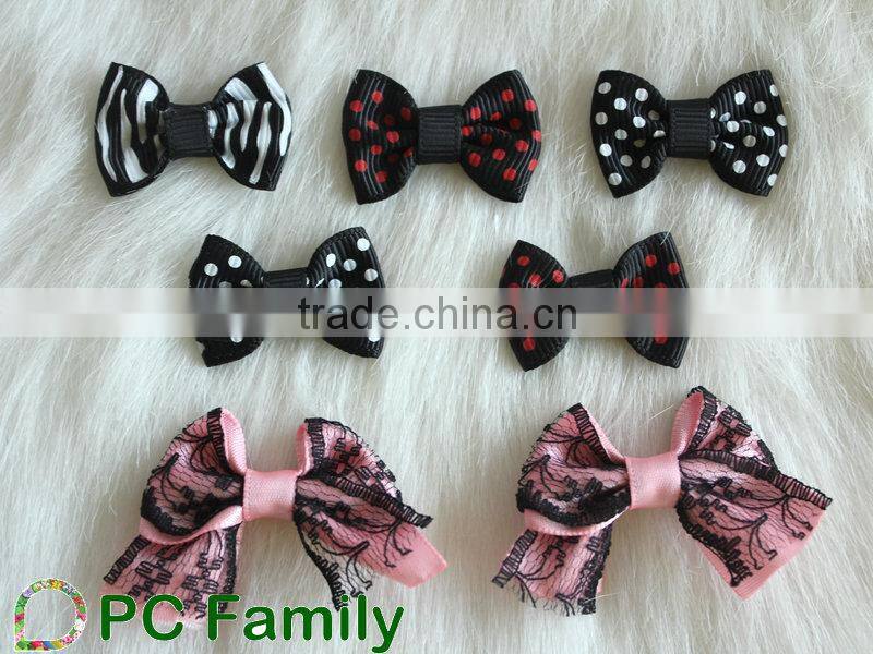 Hot sale 100%polyester pet dog ribbon bows /hair decoration