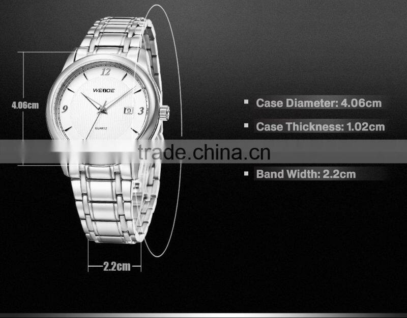 China WEIDE Brand High-end Full Steel Military Fashion Sports Quartz Men Watch 93011G