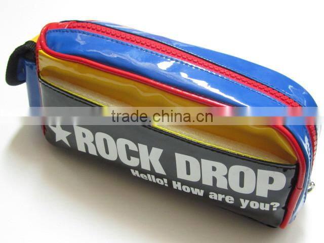 Fashion patent leather pencil bags