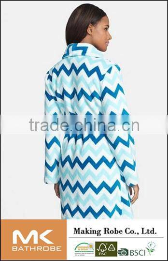 Coral Fleece Plus Size Printed Plush Wrap Robe