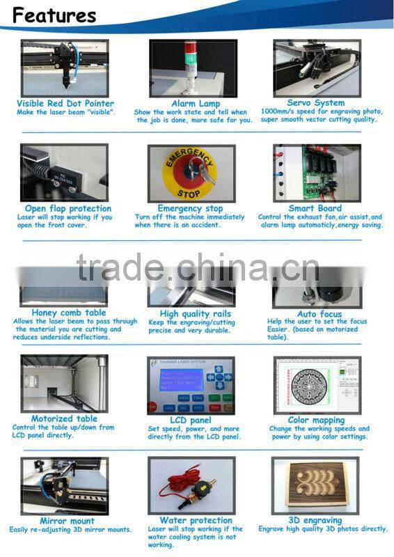 Mars 130 CO2 laser engraving cutting machine laser engraver cutter with Water pump ,Exhaust fan, Honeycomb Table