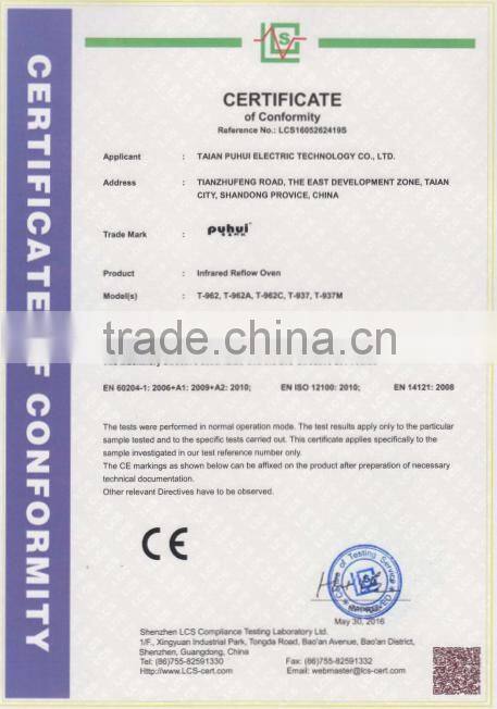 Puhui T962 mini size portable reflow oven with after-sale service