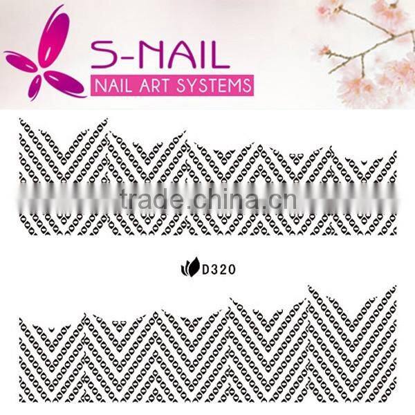wholesale New design Lace Nail Art Wraps / Nail Strips Stickers& Decals made in yiwu