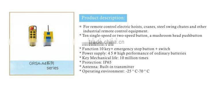 GRSA-A4 For remote control electric hoists