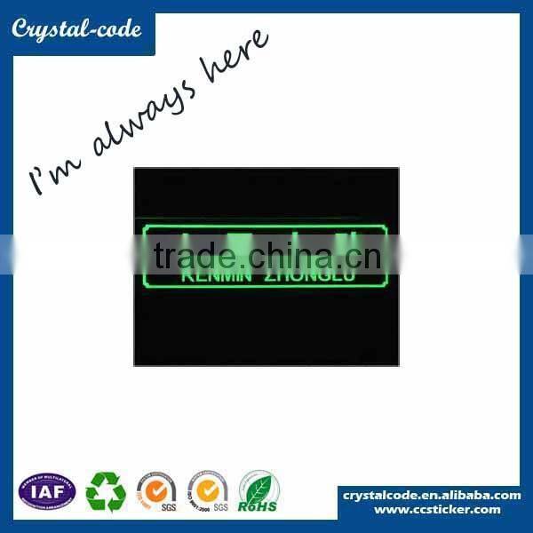 China supplier new products glow in the dark fluorescent alphabet sticker paper