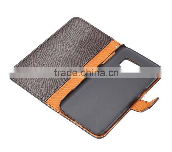 OEM zebra pattern leather smart phone case for Samsung S7