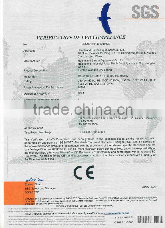 Dry Sauna of three person