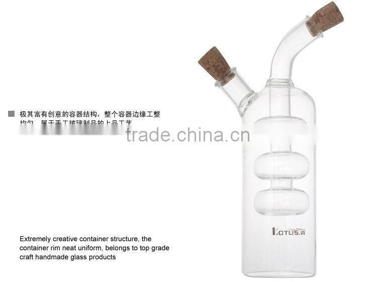 Elegant design glass oil& vinegar bottle