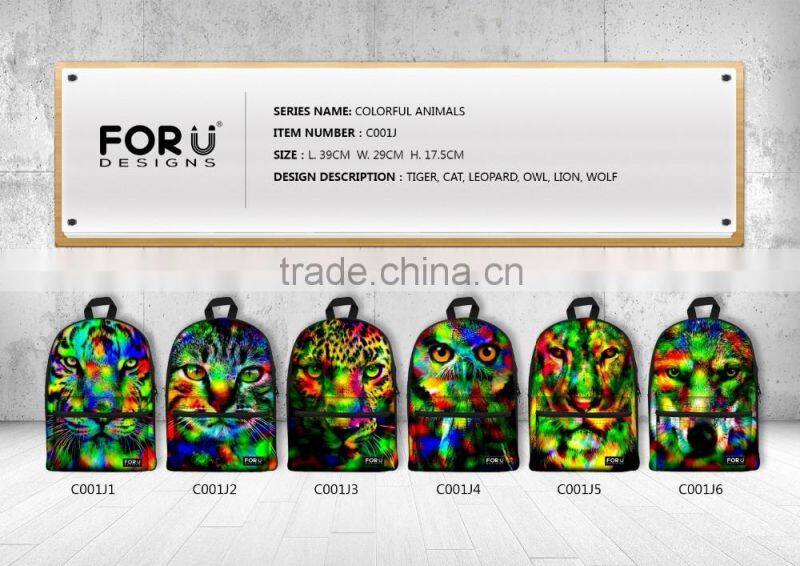 Top Newest Superb Quality Black Dog Backpack Bag For Student