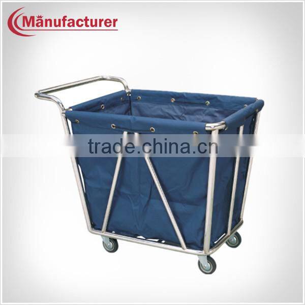 Stainless Steel Hotel Housekeeping Equipment/Hospital Cleaning Laundry Linen Cart