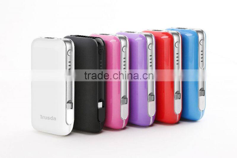 TRUSDA external battery charger 10000mAh capacity mobile charger with OEM Power bank manufacturer
