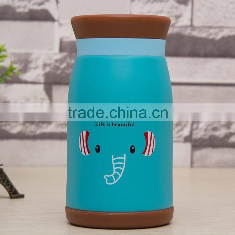 Wholesale 350ml thermos vacuum mug/2016 doulb cover silk print sports travel bottle/stainless steel water bottle