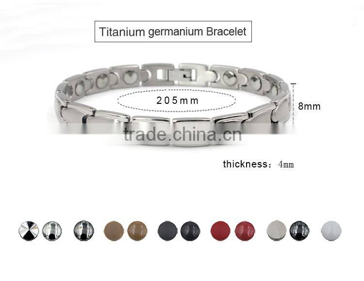Korea hot sale Health Gold Plated tourmaline infrared Magnetic wholesale tungsten bracelet with germanium