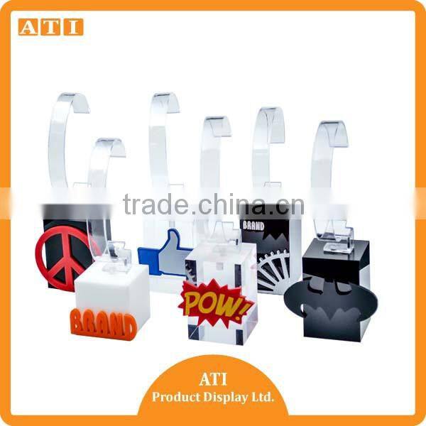 countertop clear acrylic block Phone Watch display stand watch holder