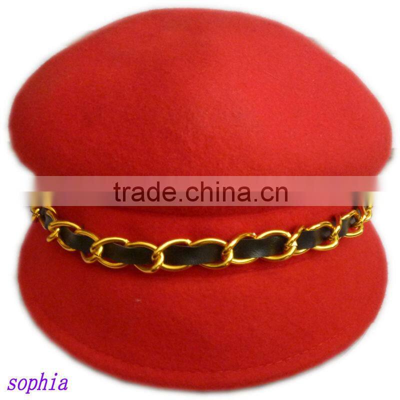 2013 Fashion Wool Felt Polo Hat/Butterfly Riding Cap