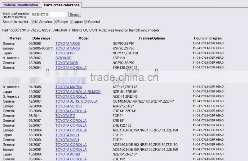 OE 15330-37010 For Toyota Cam Timing Oil Control Valve Assy For Toyota COROLLA