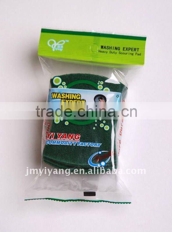 kithcen scouring pad,nylon abrasive sponge scrubber