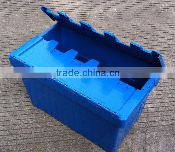 60L/62L Sale Plastic Turnover Boxes With Cover,Stackable Plastic Logistic Boxes,Plastic Box With Higed Lid